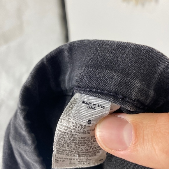 American Apparel Black Washed Denim Skinny Jeans - Picture 5 of 6